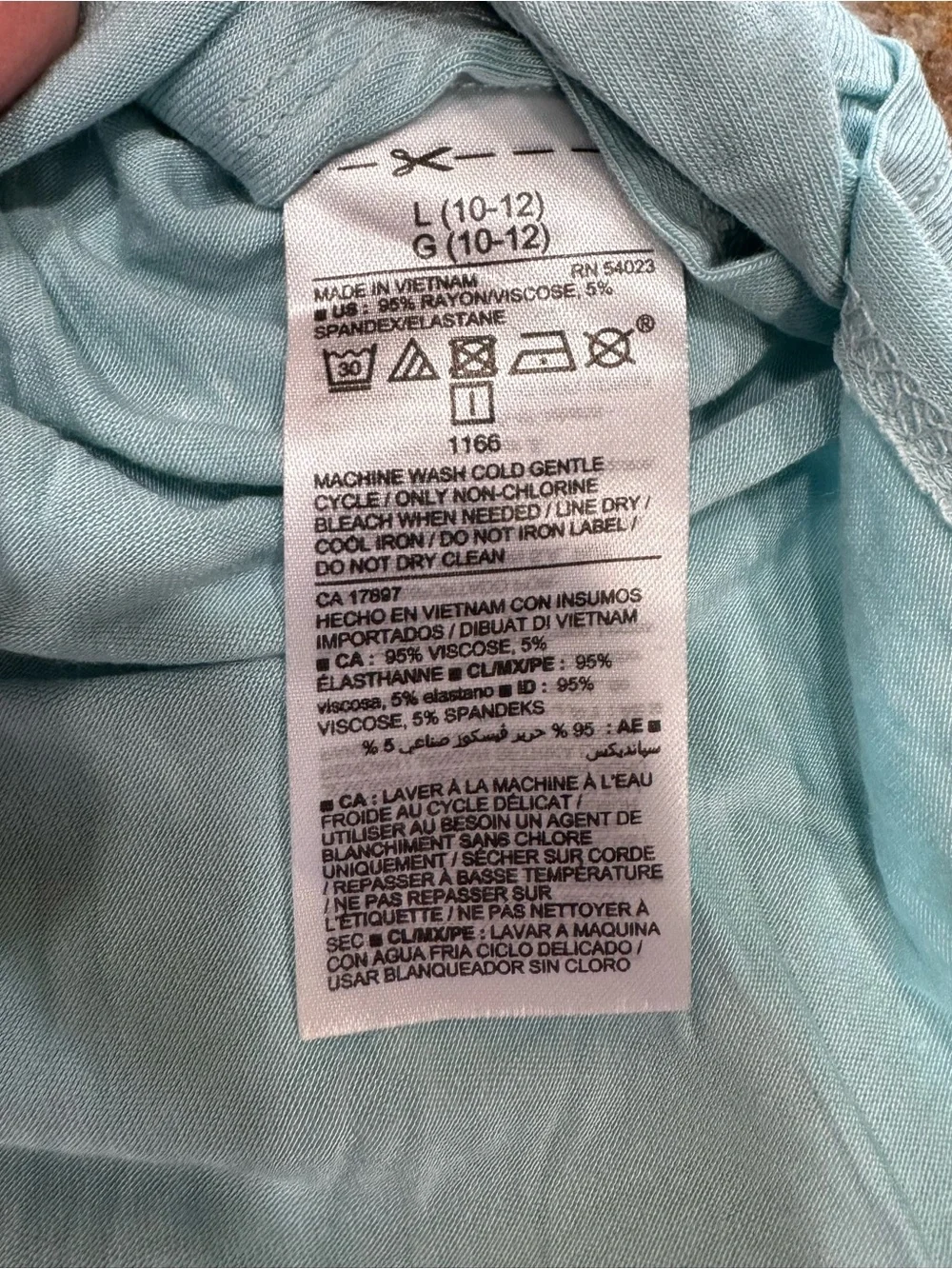 Girls Old Navy Mint Green High Low Tunic Top Size L 10-12 Soft Stretch